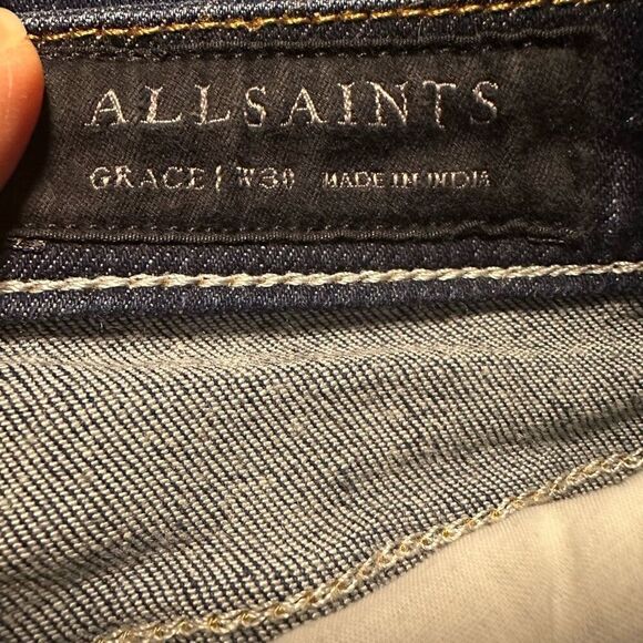 AllSaints Jean grace 30 dark wash medium rise - Picture 3 of 8